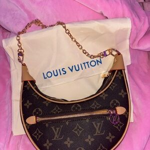 Designer luxury loop monogram bag